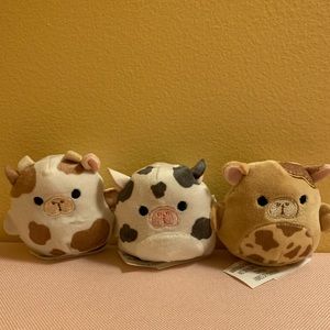 Squishmallows- Bundle of 3 sea cow micromallows